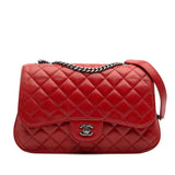 Chanel Large Quilted Lambskin Natural CC Flap