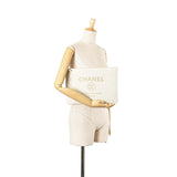 Chanel Large Raffia Deauville O Case Clutch