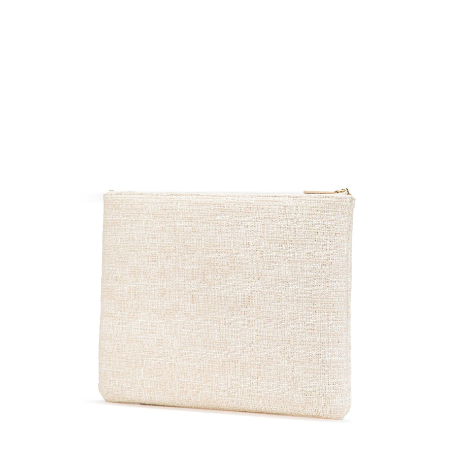 Chanel Large Raffia Deauville O Case Clutch