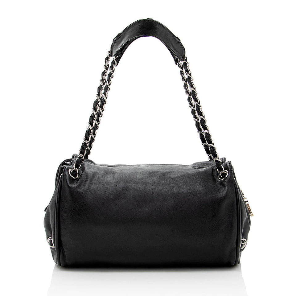 Chanel Leather Diagonal CC Ligne Accordion Satchel (SHF-17562)