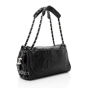 Chanel Leather Diagonal CC Ligne Accordion Satchel (SHF-17562)