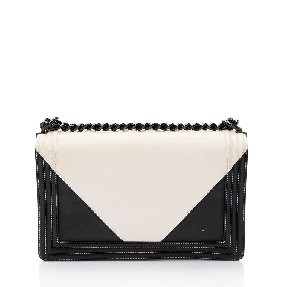 Chanel Leather Geometric Medium Boy Bag