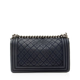 Chanel Matte Caviar Leather Old Medium Boy Bag