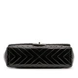 Chanel Maxi Classic Chevron Patent Single Flap