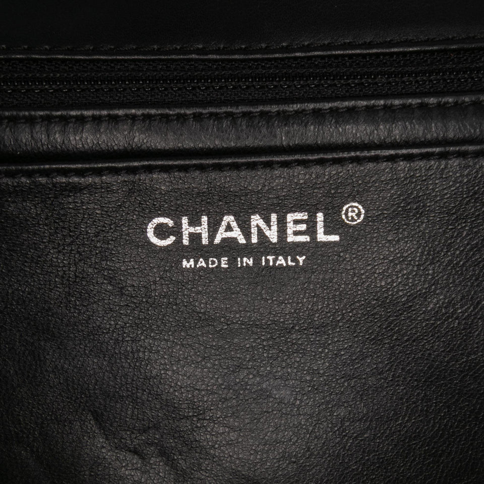 Chanel Maxi Classic Chevron Patent Single Flap