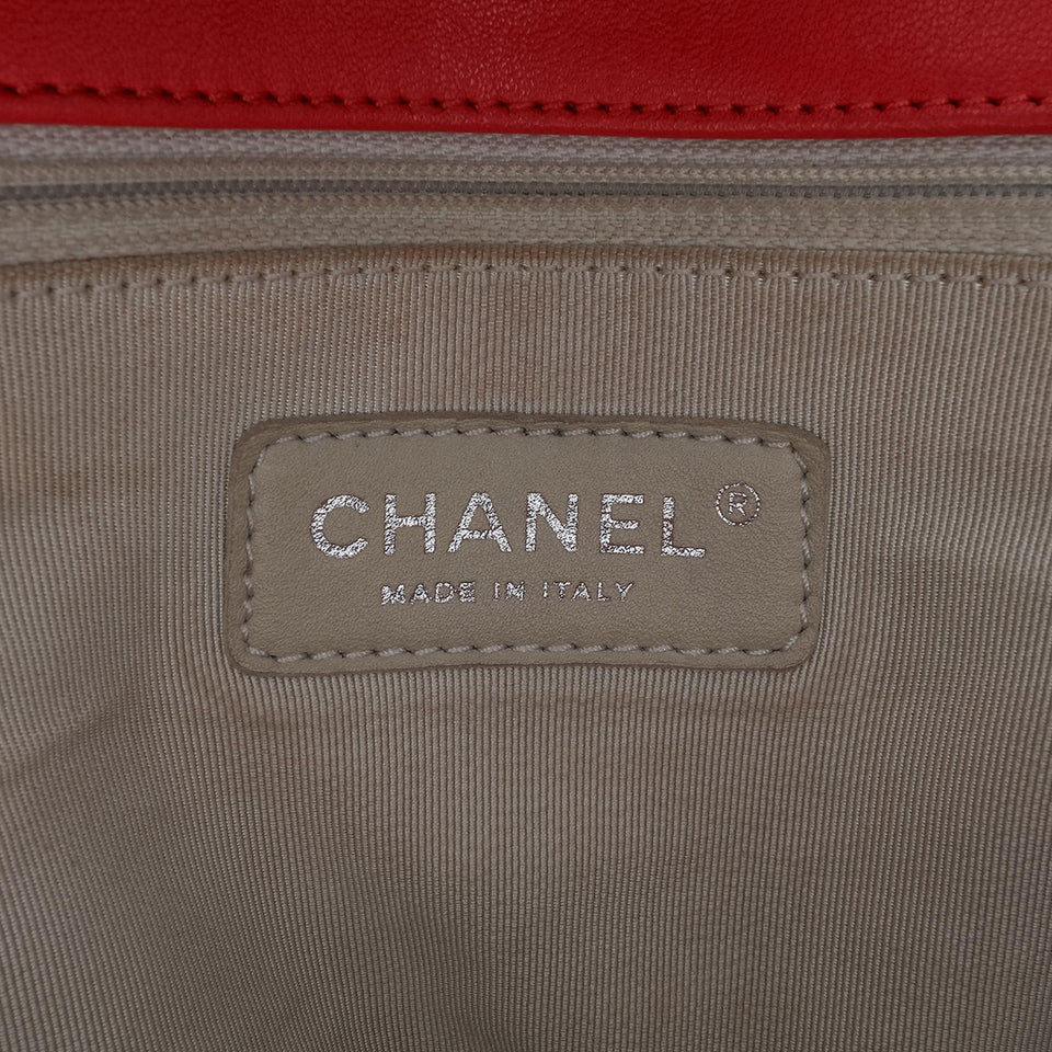 Chanel Maxi Washed Lambskin Chain Around Flap