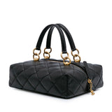 Chanel Métiers d'Art CC Quilted Lambskin Box Top Handle Satchel