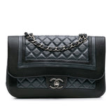 Chanel Medium Bicolor Quilted Calfskin Flap