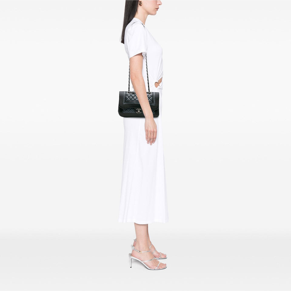 Chanel Medium Bicolor Quilted Calfskin Flap