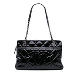 Chanel Medium CC Patent Soft Shopper Tote