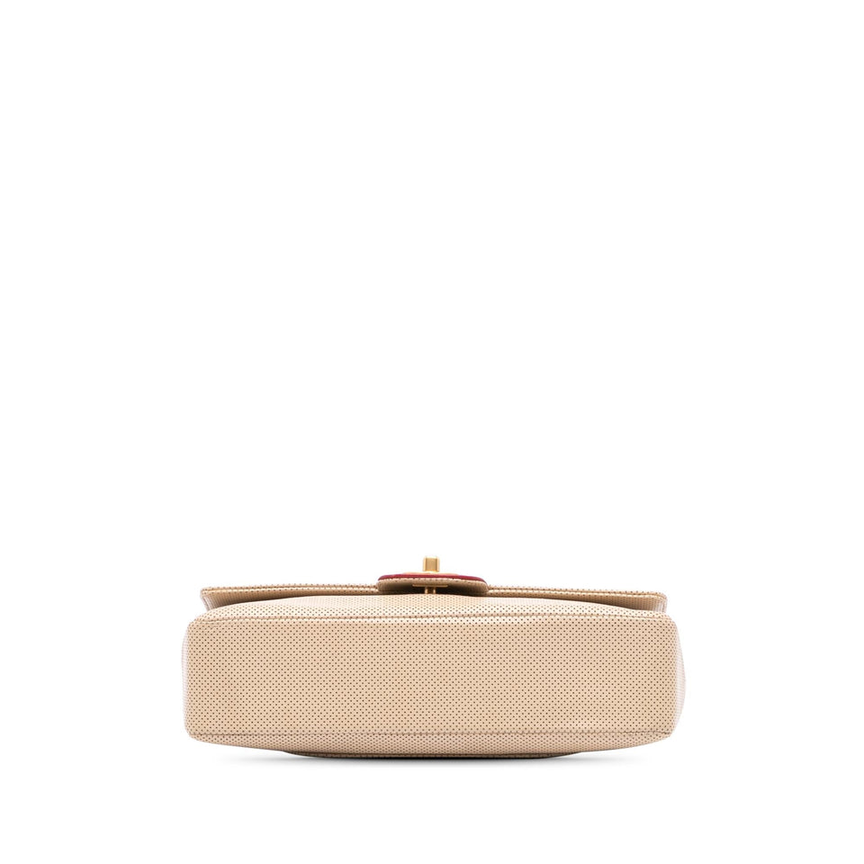 Chanel Medium CC Perforated Calfskin Single Flap