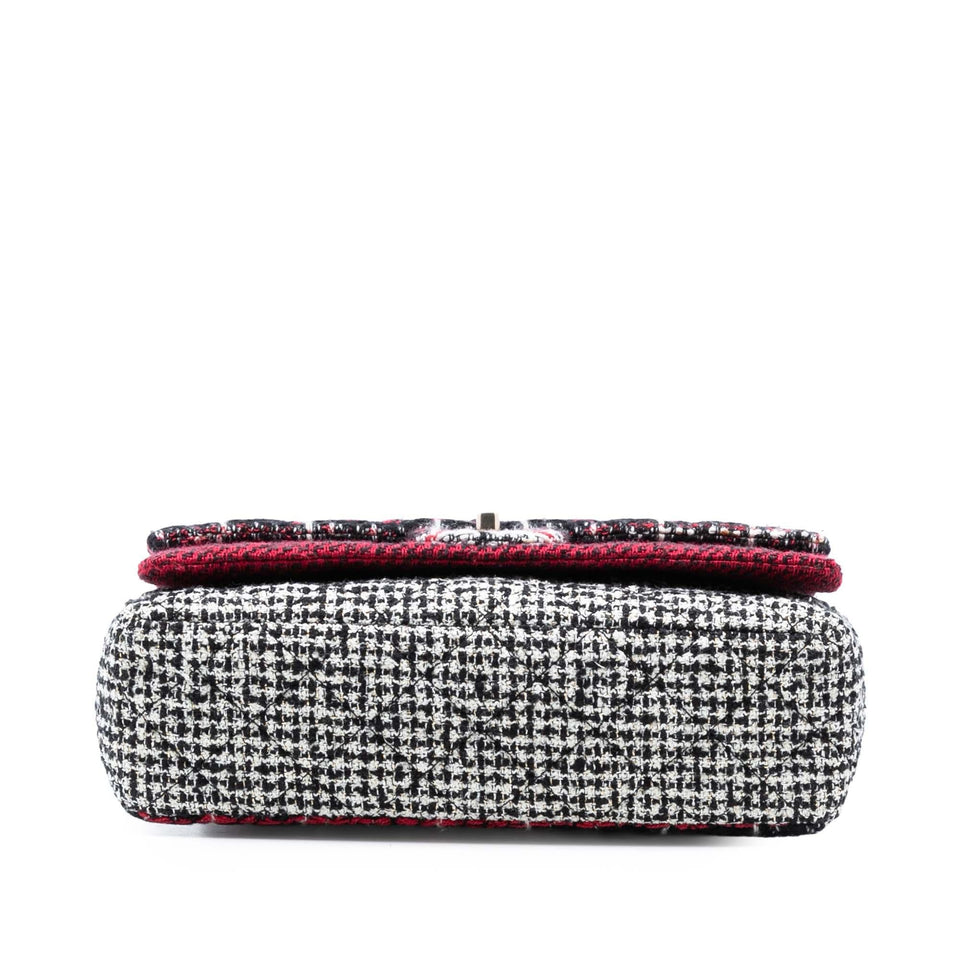 Chanel Medium CC Tweed Multi Print Double Flap