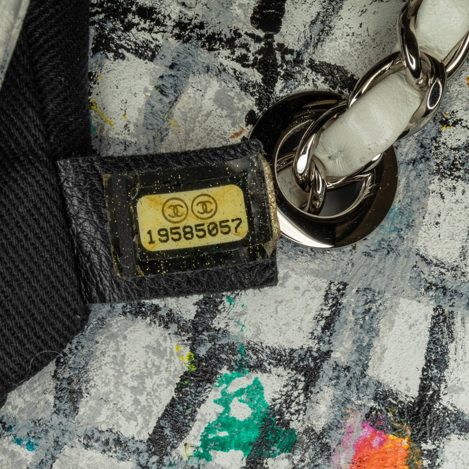 Chanel Medium Calfskin Hand Painted Graffiti Flap