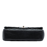 Chanel Medium Classic Chevron Calfskin Pleated Double Flap