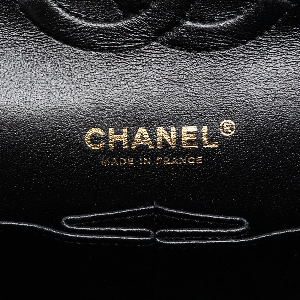 Chanel Medium Classic Chevron Calfskin Pleated Double Flap