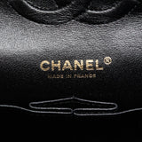 Chanel Medium Classic Chevron Calfskin Pleated Double Flap