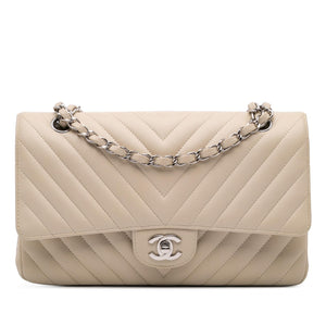 Chanel Medium Classic Chevron Lambskin Double Flap