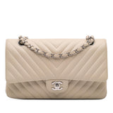 Chanel Medium Classic Chevron Lambskin Double Flap