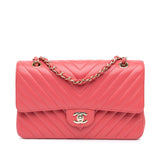Chanel Medium Classic Chevron Lambskin Double Flap