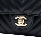 Chanel Medium Classic Chevron Lambskin Double Flap