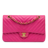 Chanel Medium Classic Chevron Lambskin Double Flap