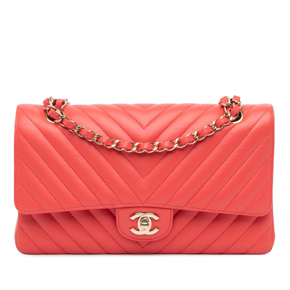 Chanel Medium Classic Chevron Lambskin Double Flap
