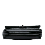 Chanel Medium Classic Chevron Patent Double Flap