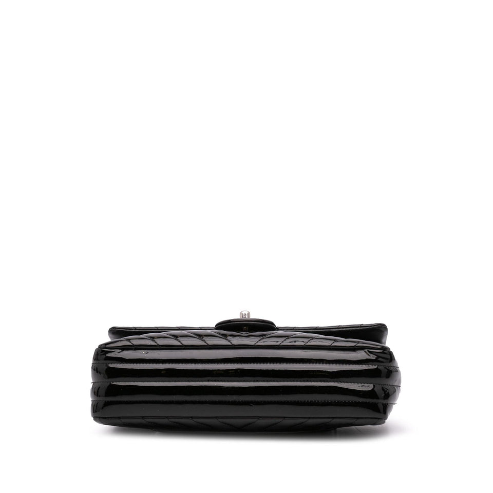 Chanel Medium Classic Chevron Patent Double Flap