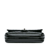 Chanel Medium Classic Chevron Patent Double Flap