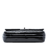 Chanel Medium Classic Chevron Patent Double Flap