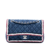 Chanel Medium Classic Denim Braided Single Flap