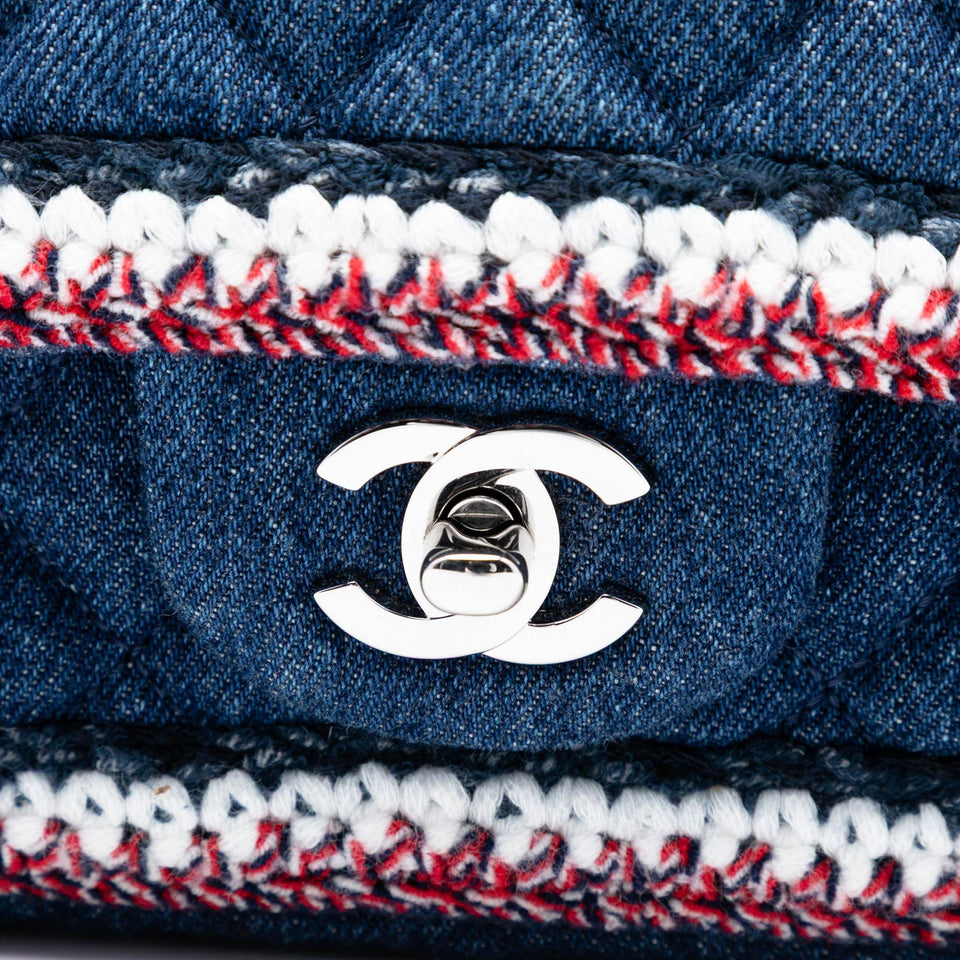 Chanel Medium Classic Denim Braided Single Flap