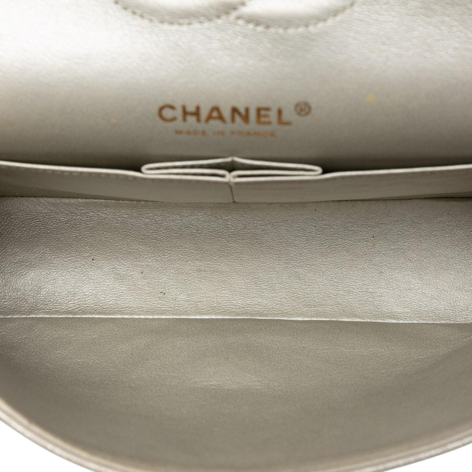 Chanel Medium Classic Iridescent Lambskin Double Flap