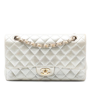 Chanel Medium Classic Iridescent Lambskin Double Flap