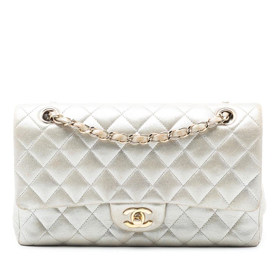 Chanel Medium Classic Iridescent Lambskin Double Flap