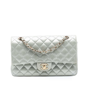 Chanel Medium Classic Iridescent Lambskin Double Flap