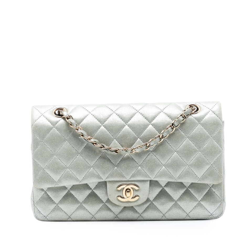 Chanel Medium Classic Iridescent Lambskin Double Flap