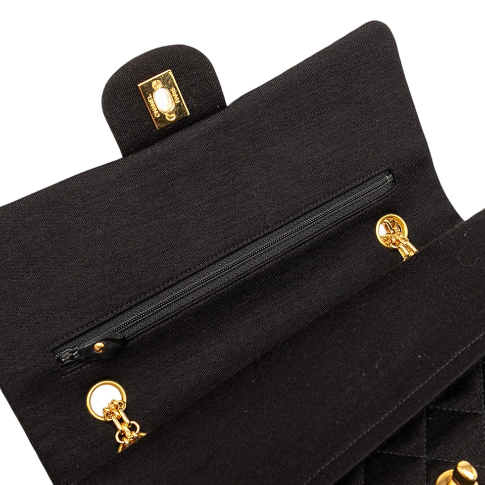 Chanel Medium Classic Jersey Bijoux Chain Double Flap