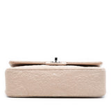 Chanel Medium Classic Lambskin Camellia Stitched Double Flap