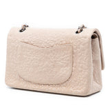 Chanel Medium Classic Lambskin Camellia Stitched Double Flap