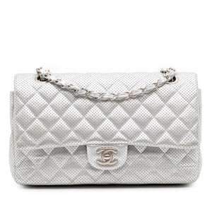 Chanel Medium Classic Perforated Lambskin Double Flap