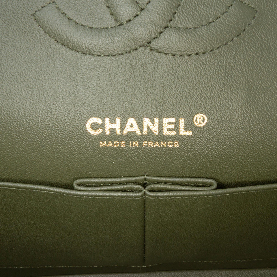 Chanel Medium Classic Tricolor Lambskin Double Flap