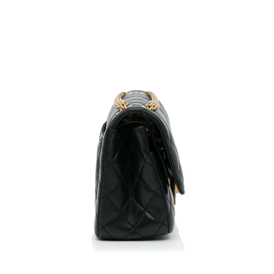 Chanel Medium Croc Embossed Lambskin 2.55 Reissue Double Flap Bag