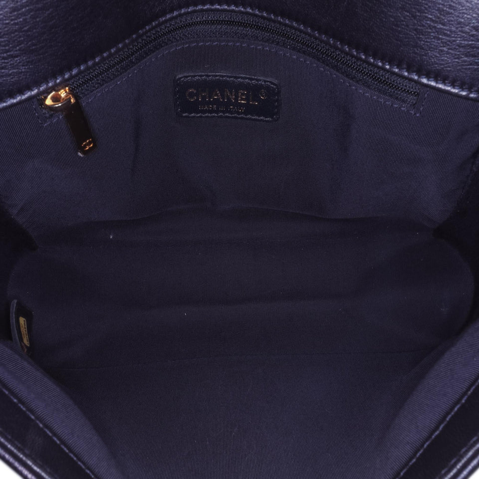 Chanel Medium Lambskin Embossed Cube Boy Flap
