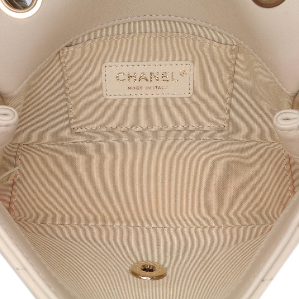 Chanel Medium Lambskin Twist Chain Enamel CC Flap