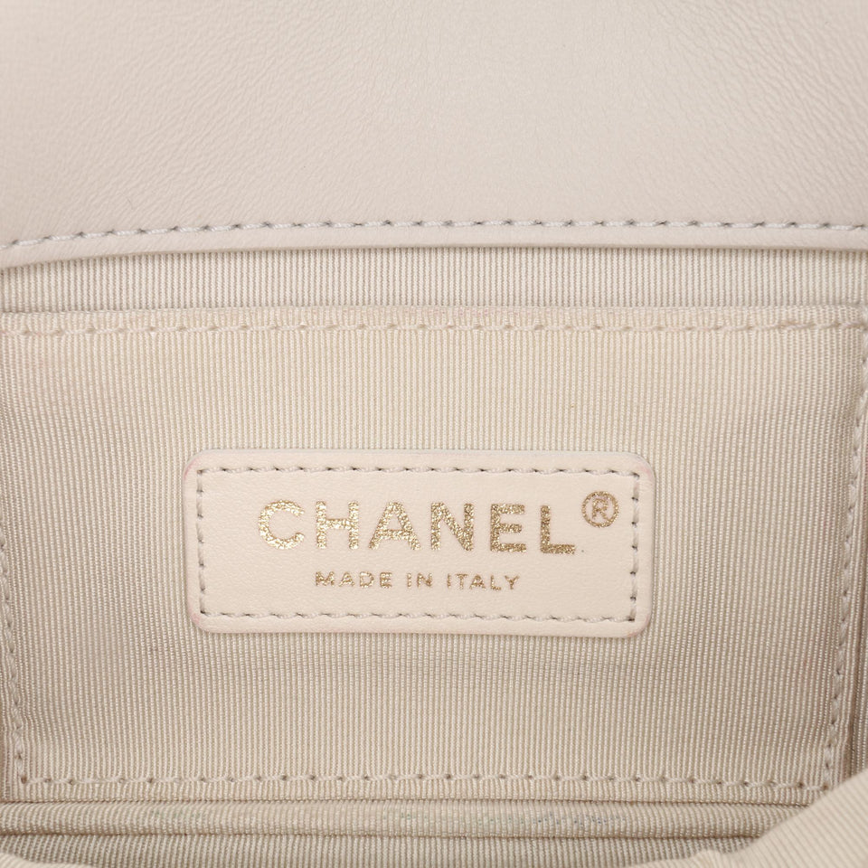 Chanel Medium Lambskin Twist Chain Enamel CC Flap