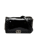 Chanel Medium Patent Boy Reverso Flap