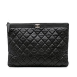 Chanel Medium Quilted Caviar Boy O Case Clutch