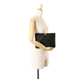 Chanel Medium Quilted Caviar Boy O Case Clutch