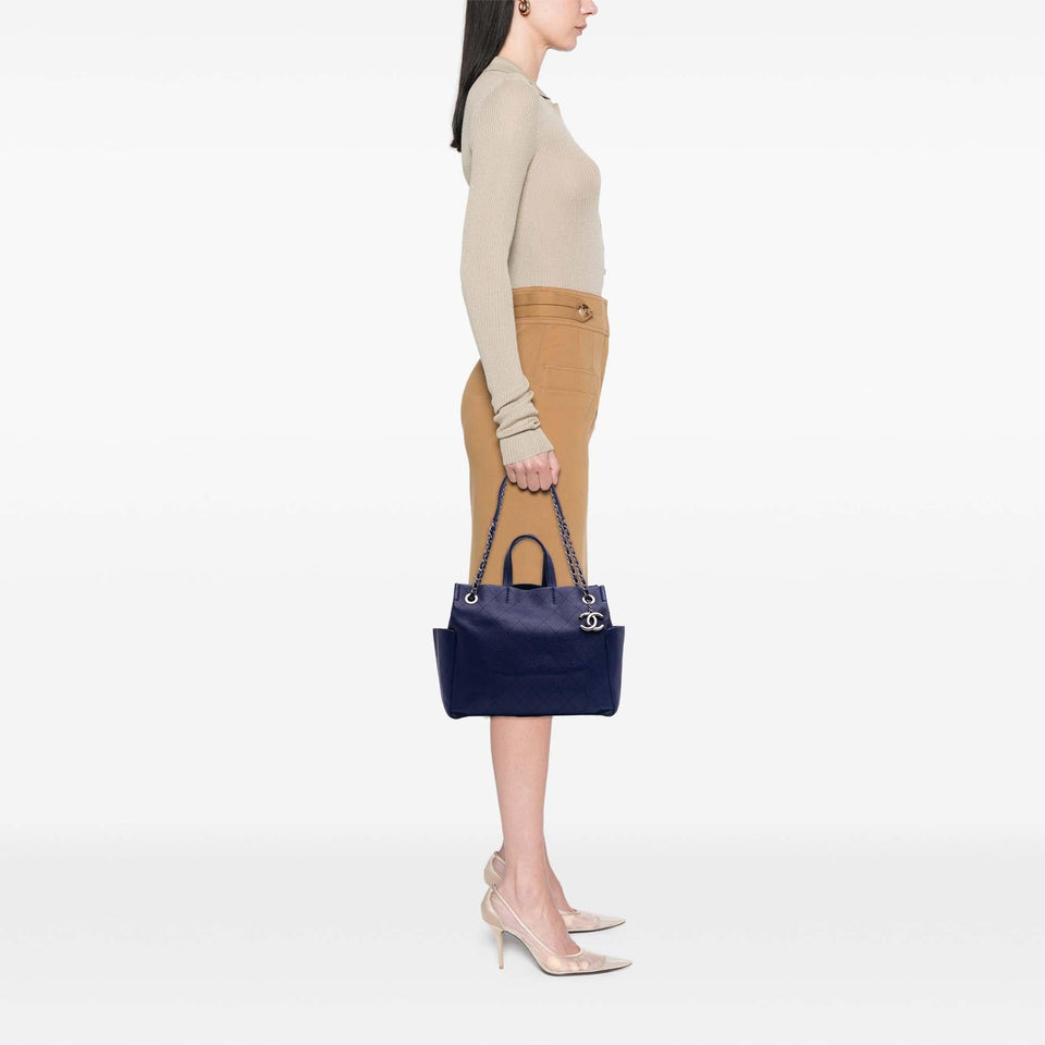 Chanel Medium Quilted Caviar CC Pocket Tote